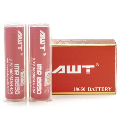 AWT 18650 3000mAh 40A Batteries 2-Pack
